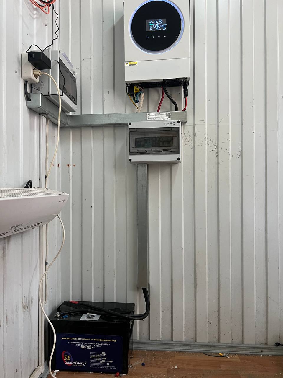 LFP аккумулятор ALFA ESS LPI5 под инвертором SK-3500S-24