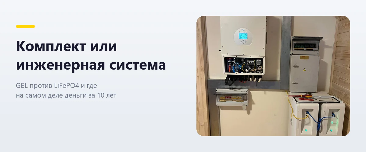 Готовый комплект солнечной станции против спроектированной инженерной системы