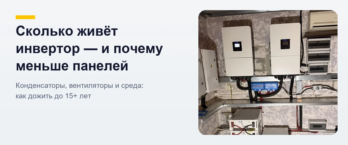 Гибридные инверторы Deye в щитовой — ресурс силовой электроники солнечной станции