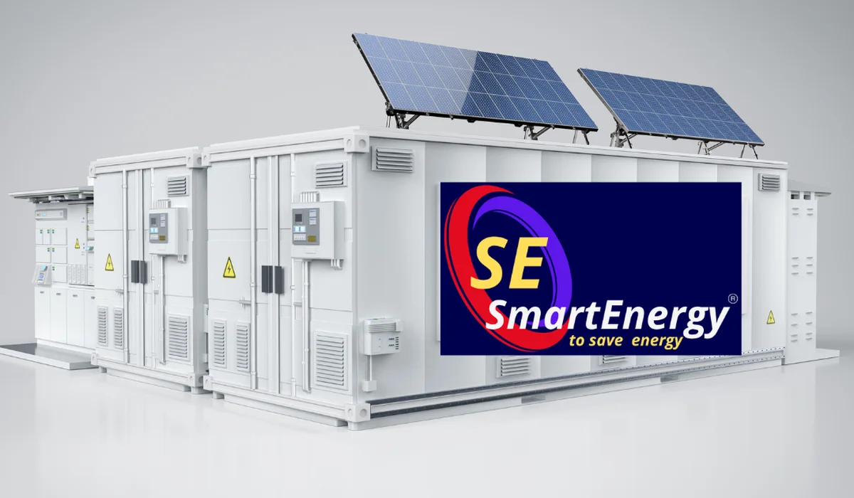 Контейнерная система накопления энергии SmartEnergy с солнечными панелями
